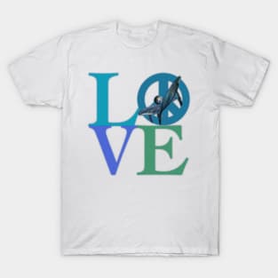 Love & Peace Symbol, Save the Whale T-Shirt